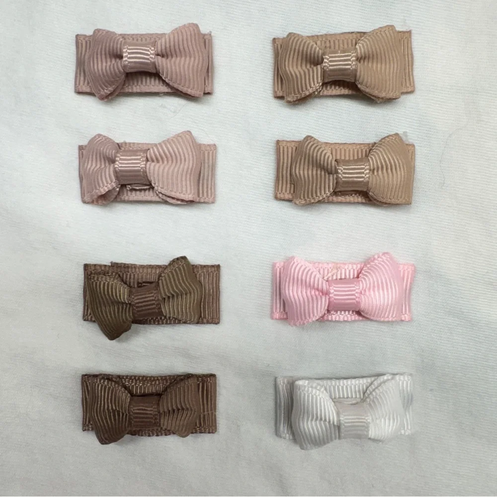 8ct Grosgrain Baby Bow Hair Clips